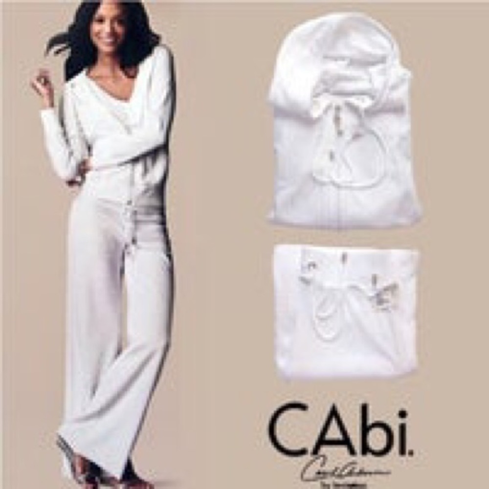 Cabi white velour track suit